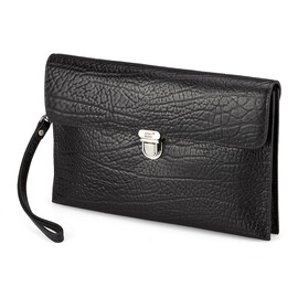 Мужская барсетка - клатч из натуральной кожи  Мont Blanc 8655-2 Black чёрный, Цвет: Черный, фото 