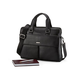 Сумка для ноутбука и документов из натуральной кожи LeGRAND collection 7906-1 чёрная, фото 