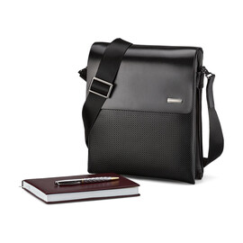 Мужская сумка из натуральной кожи LeGRAND collection 319-4 Black чёрная, Цвет: Черный, фото 