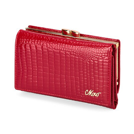 Кожаный женский кошелек Moro&Jenny 59011 E Red красный, Цвет: Красный, фото 