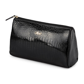 Женская косметичка из натуральной кожи Moro&Jenny 59016 A Black чёрная, Цвет: Черный, фото 