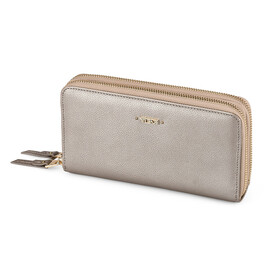 Женский кошелек - клатч из натуральной кожи TUMI 1052 T Silver серебристый, Цвет: Серебристый, фото 