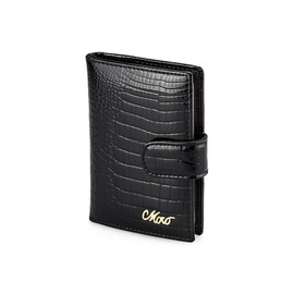 Жіноча візитниця з натуральної шкіри Moro&Jenny 59041 A Black чорна, Колір: Чорний, фото 