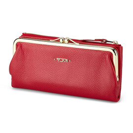 Женский кошелек из натуральной кожи TUMI 1056 E Red красный, Цвет: Красный, фото 