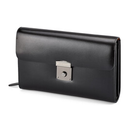 Мужская барсетка из натуральной кожи  LeGRAND collection 8593C чёрная, фото 