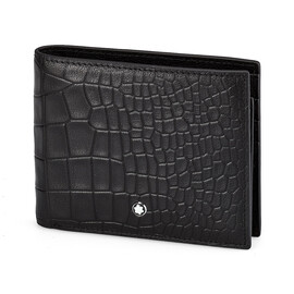 Мужское портмоне из натуральной кожи Мont Blanc 8847C чёрный, фото 