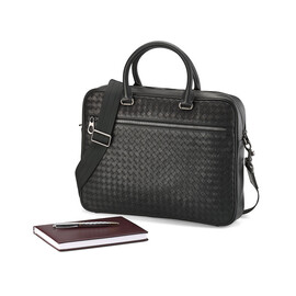 Сумка - портфель з двома ручками з натуральної шкіри LeGRAND collection 9081 чорна, фото 