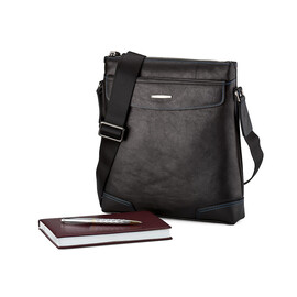 Мужская сумка из натуральной кожи LeGRAND collection 9201-3A чёрная, фото 