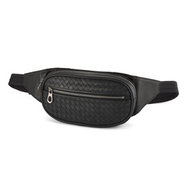 Кожаная сумка – бананка LeGRAND collection 9260 чёрная, фото 