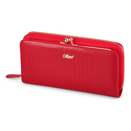 Женский кошелек из натуральной кожи Moro&Jenny 59056 E Red красный, Цвет: Красный, фото 