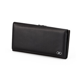 Женский кошелек из натуральной кожи Salvatore Ferragamo 8085 A Black чёрный, Цвет: Черный, фото 