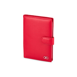 Женская обложка для документов из натуральной кожи Salvatore Ferragamo 8087 E Red красная, Цвет: Красный, фото 