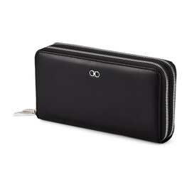 Кожаный женский кошелек - клатч Salvatore Ferragamo 8088 A Black чёрный, Цвет: Черный, фото 