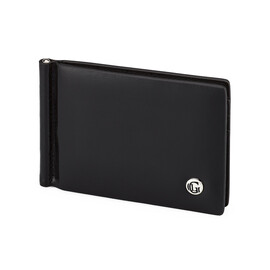 Портмоне з затискачем з натуральної шкіри LeGRAND collection 741 чорний, фото 