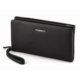 Кожаный мужской клатч LeGRAND collection 7513-1A чёрный, фото 