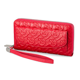 Жіночий гаманець зі шкіри вищого сорту на блискавці Burberry 5636 E Red червоний, Колір: Червоний, фото 