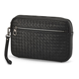 Большая сумка – барсетка из натуральной кожи LeGRAND collection 9216 чёрная, фото 