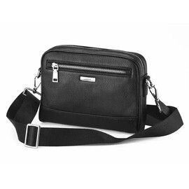 Мужская сумка из натуральной кожи LeGRAND collection 6866-5 чёрная, фото 