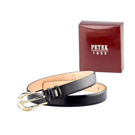 Жіночий шкіряний ремінь Petek 1855 02500002 (000-01) чорний, фото 