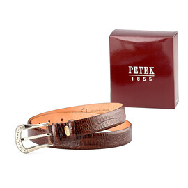 Жіночий шкіряний ремінь Petek 1855 02506702 (067-02) коричневий, Колір: Коричневий, фото 