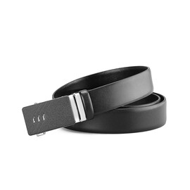 Шкіряний чоловічий ремінь з автоматичною пряжкою LeGRAND collection 1631-3 (000) чорний, фото 