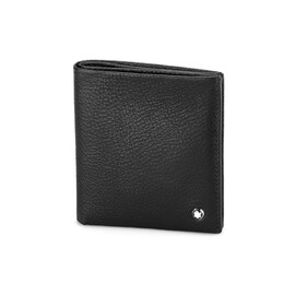 Чоловіче портмоне з натуральної шкіри вищого сорту Мont Blanc 2806 чорний, фото 