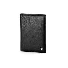 Кожаная обложка для паспорта Мont Blanc 2797 чёрная, фото 