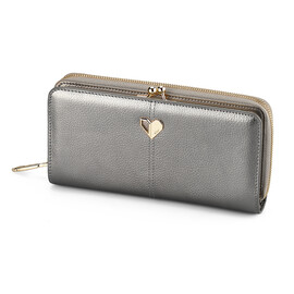 Стильный женский кошелек из натуральной кожи Moro&Jenny 182-147 N Silver серебристый, Цвет: Серебристый, фото 