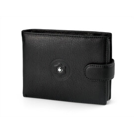 Мужское портмоне из натуральной кожи Mont Blanc 3002 чёрный, фото 