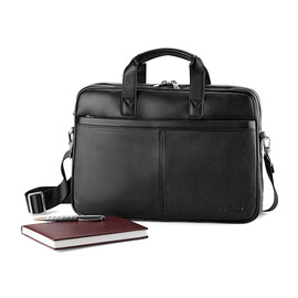 Кожаный портфель для документов LeGRAND collection 4742-1 чёрный, фото 