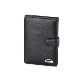 Шкіряна чоловіча обкладинка для документів Braun Buffel 9920 чорна, фото 