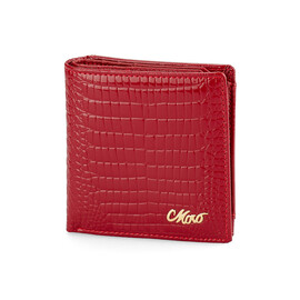 Лаковий компактний жіночий шкіряний гаманець Moro&Jenny 59053 E червоний, Колір: Червоний, Тип і фактура шкіри: лакова, фото 