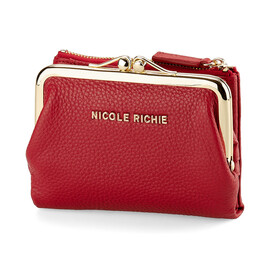 Стильный женский кожаный кошелёк Nikole Richie 1451 E красный, Цвет: Красный, Тип и  фактура кожи: зернистая, фото 