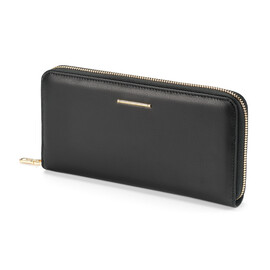 Женский кошелек - клатч из натуральной кожи Nicole Richie 1512 A чёрный, Цвет: Черный, Тип и  фактура кожи: гладкая, фото 