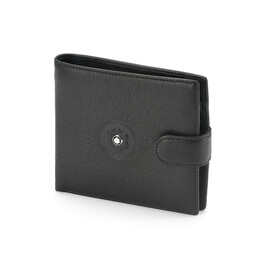 Кожаное мужское портмоне Мont Blanc 3008 чёрный, фото 