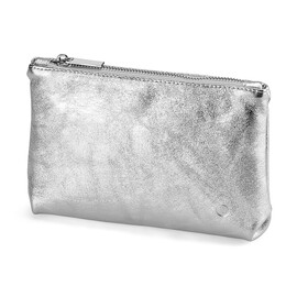 Жіноча косметичка з натуральної шкіри LeGRAND collection V07 S срібляста, Колір: Срібний, фото 