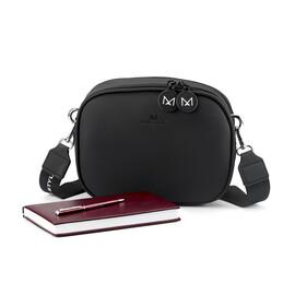 Сумка женская Alex&Mia CD 8877 маленькая через плечо на два отделения 23x18x9 см Черная, фото 