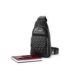 Сумка – слінг із натуральної шкіри LeGRAND collection 338 чорна, фото 