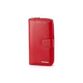 Стильный женский кошелек из натуральной кожи Nicole Richie 1514 E красный, Цвет: Красный, Тип и  фактура кожи: тисненая, фото 