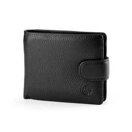 Шкіряне чоловіче портмоне H.T. 208-0611w чорний, фото 