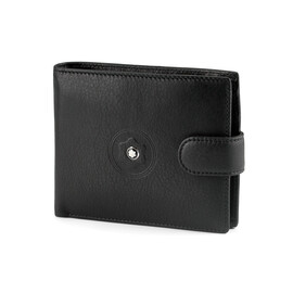 Мужское кожаное портмоне Mont Blanc 3009 чёрный, фото 