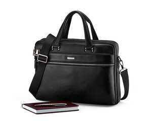 Сумка для ноутбука и документов из натуральной кожи. LeGRAND collection 407-39 чёрная, фото 