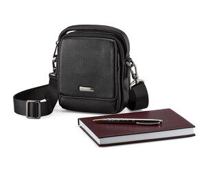 Сумка з натуральної шкіри LeGRAND collection 407-6 чорна, фото 