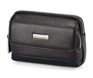 Шкіряна чоловіча сумка на пояс LeGRAND collection 407-11 чорна, фото 