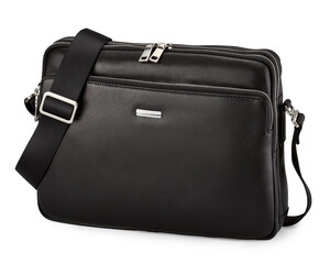 Сумка мужская из натуральной кожи под формат А4 LeGRAND collection 3506-2 чёрная, фото 