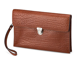 Мужская барсетка - клатч из натуральной кожи  Мont Blanc 8655-2 Brown рыжий, Цвет: Коричневый, фото 