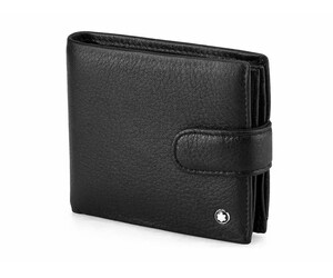 Кожаное мужское портмоне Мont Blanc 2796 чёрный, фото 