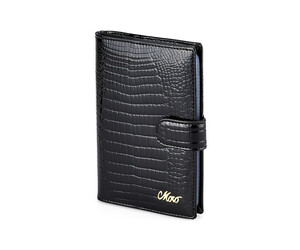 Обложка для документов из натуральной кожи Moro&Jenny 59013 A Black чёрная, Цвет: Черный, фото 