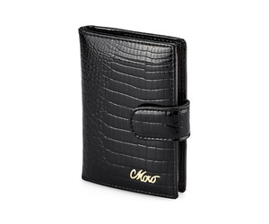 Женская визитница из натуральной кожи Moro&Jenny 59041 A Black чёрная, Цвет: Черный, фото 