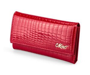 Женский кошелек - ключница из натуральной кожи Moro&Jenny 59048 E Red красная, Цвет: Красный, фото 